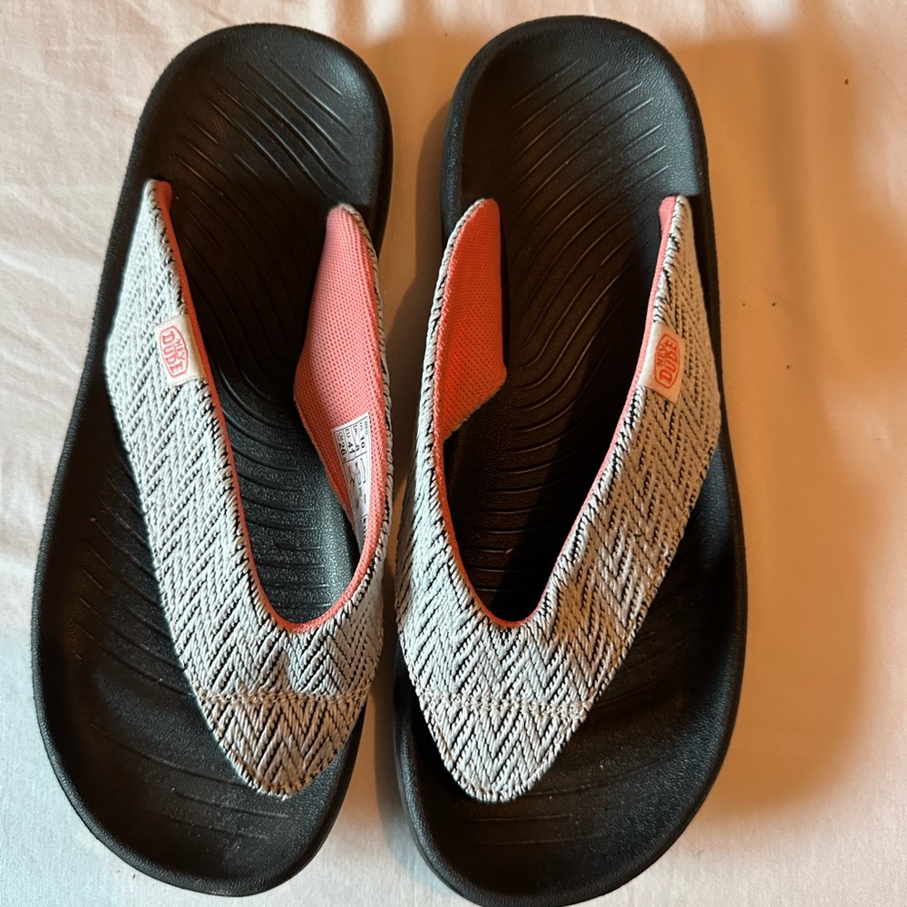 Hey Dude Black and Pink Sandals